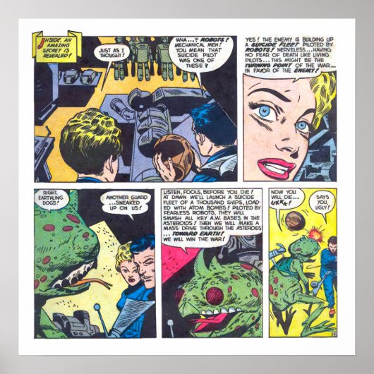 Selbstmordflotte, die von furchtlosen Roboter-Comi Poster (Vorne)