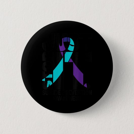 Selbstmordgefälligkeit Prävention schwarzer Text Button (Vorderseite)