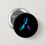 Selbstmordgefälligkeit Prävention schwarzer Text Button (Vorne & Hinten)