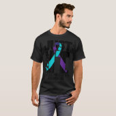 Selbstmordgefälligkeit Prävention schwarzer Text T-Shirt (Vorne ganz)