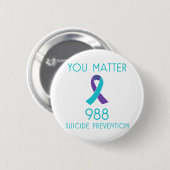 Selbstmordprävention 988 Hotline-Shirt Premium Button (Vorne & Hinten)