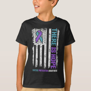 Selbstmordprävention Amerikanische Flagge Hoffnung T-Shirt