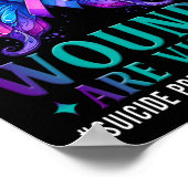 Selbstmordprävention Bewusstsein nicht alle Wunden Poster (Ecke)