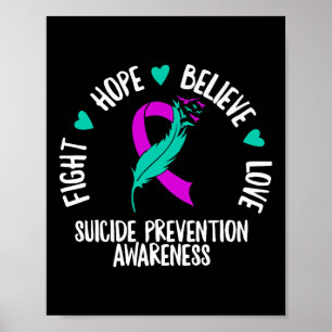 Selbstmordprävention Bewusstsein Psychische Gesund Poster