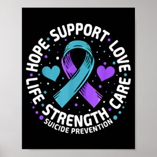 Selbstmordprävention Hoffnung Unterstützung Liebe Poster