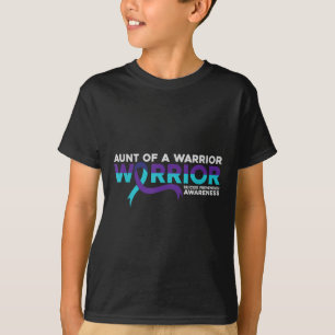 Selbstmordprävention Türkis Lila Bewusstsein Tante T-Shirt
