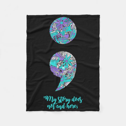 Selbstmordprävention und Depressionsbewusstsein 2  Fleecedecke (Vorderseite)