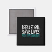 Selbstmordprävention Unterstützung Stigma brechen Magnet (Vorderseite/Rückseite)