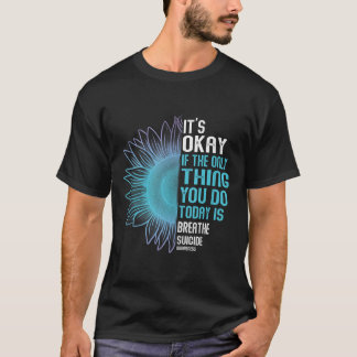 Selbstmordpräventions-Bewusstsein Lila und Türkis T-Shirt
