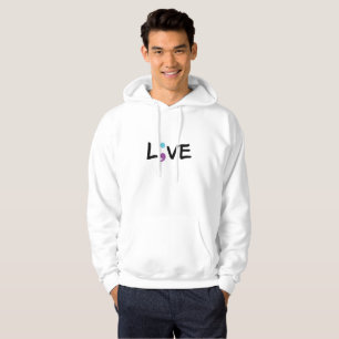 Selbstmordpräventions-Bewusstsein Semikolon Herzsc Hoodie