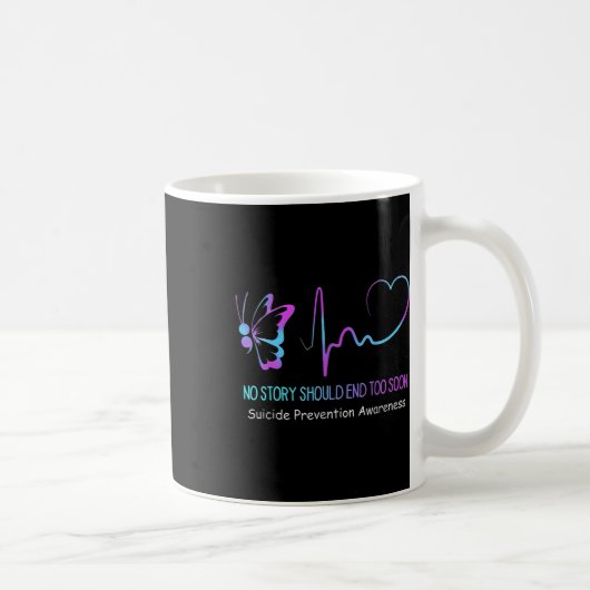 Selbstmordpräventions-Bewusstsein Semikolon Schmet Kaffeetasse (Rechts)