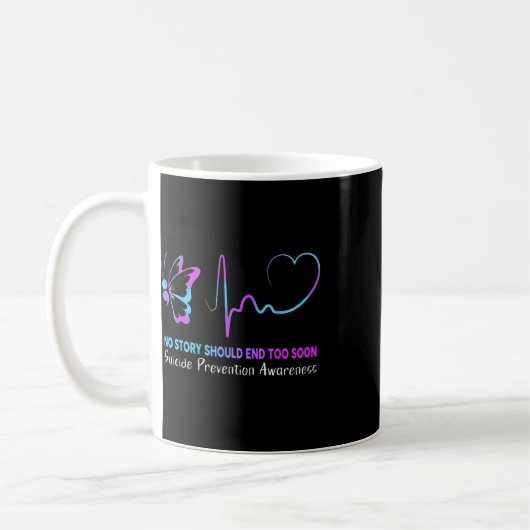 Selbstmordpräventions-Bewusstsein Semikolon Schmet Kaffeetasse (Links)
