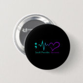 Selbstmordpräventions-Bewusstseinsmonat Semikolon Button (Vorne & Hinten)