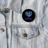 Selbstmordpräventions-Bewusstseinsmonat Türkis Lil Button (Beispiel)