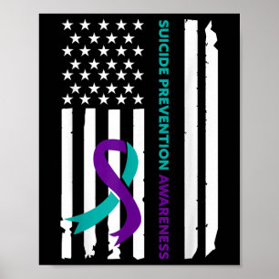 Selbstmordpräventions-Bewusstseinsmonats-Schleife Poster