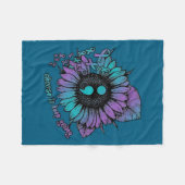 Selbstmordpräventions-Bewusstseinsshirt Wähle, wei Fleecedecke (Vorderseite (Horizontal))