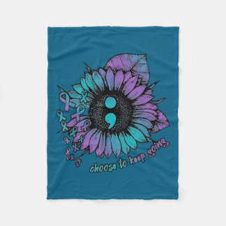 Selbstmordpräventions-Bewusstseinsshirt Wähle, wei Fleecedecke