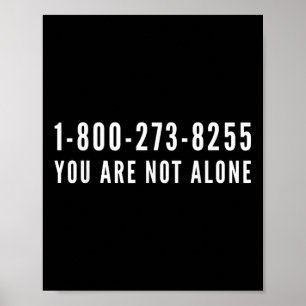 Selbstmordpräventions-Hotline 1-800-273-8255 Poster