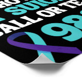 Selbstmordpräventions-Hotline 988 zum Gedenken an  Poster (Ecke)