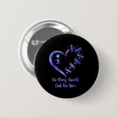 Selbstmordpräventions-Woche Semikolon-Drache Button (Vorne & Hinten)