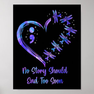 Selbstmordpräventions-Woche Semikolon-Drache Poster
