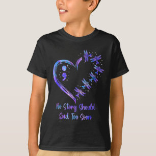 Selbstmordpräventions-Woche Semikolon-Drache T-Shirt