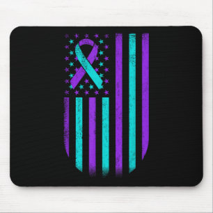 Selbstmordpräventionsbewusstsein Amerikanische Fla Mousepad