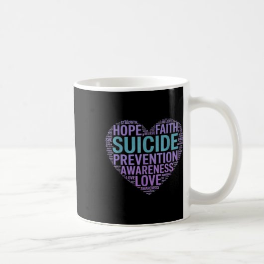Selbstmordpräventionsbewusstsein Kampf Hoffnung St Kaffeetasse (Rechts)