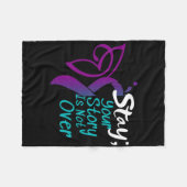 Selbstmordpräventionsbewusstsein Semikolon Bleib  Fleecedecke (Vorderseite (Horizontal))