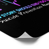 Selbstmordpräventionsbewusstsein Semikolon Schmett Poster (Ecke)