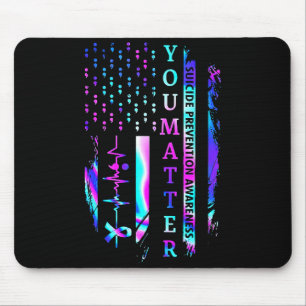 Selbstmordpräventionsbewusstsein Sie Amerikanische Mousepad