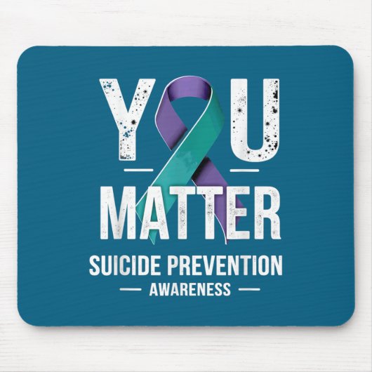 Selbstmordpräventionsbewusstsein Sie  Mousepad (Vorne)