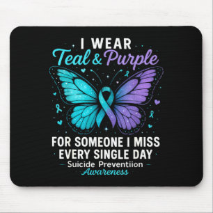 Selbstmordpräventionsbewusstsein Trage Türkis und Mousepad