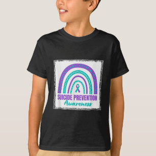 Selbstmordpräventionsbewusstsein Türkis und Lila B T-Shirt