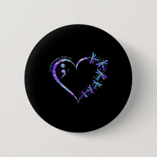 Selbstmordpräventionsbewusstseinswoche Herz Semiko Button