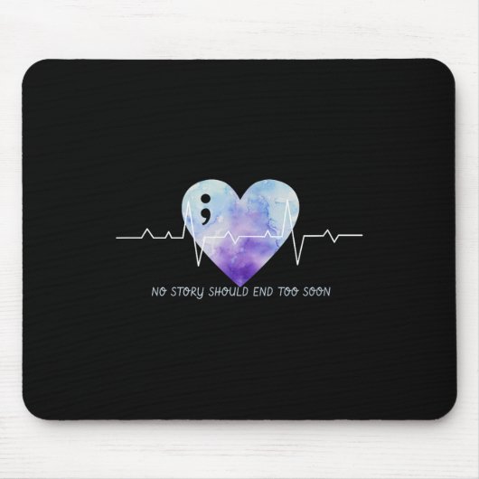 Selbstmordpräventionskleidung Bewusstsein für psyc Mousepad (Vorne)