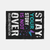 Selbstmordverhütung Bewusstsein Bleibe Geschichte Fleecedecke (Vorderseite (Horizontal))