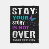 Selbstmordverhütung Bewusstsein Bleibe Geschichte  Fleecedecke (Vorderseite)