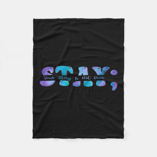 Selbstmordverhütung Bewusstsein Bleibe Ihre Geschi Fleecedecke (Vorderseite)