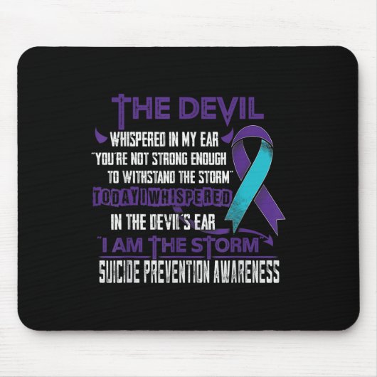 Selbstmordverhütung Bewusstsein, ich bin der Sturm Mousepad (Vorne)