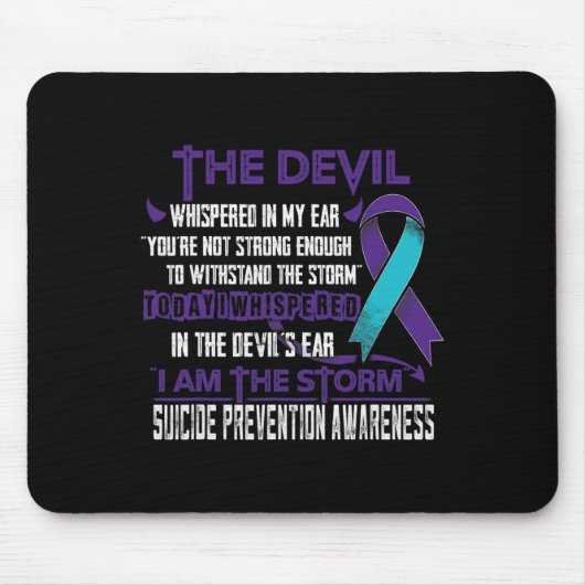 Selbstmordverhütung Bewusstsein, ich bin der Sturm Mousepad (Vorne)