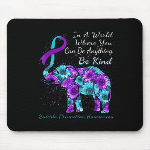 Selbstmordverhütung Bewusstsein Sonnenblumen Elefa Mousepad