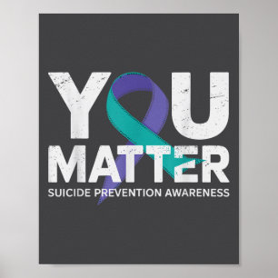 Selbstmordverhütungsshirt Selbstmordbewusstsein Poster