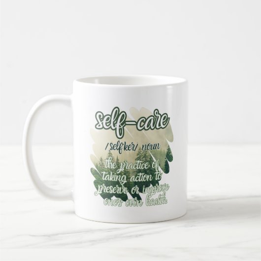 Selbstpflege Definition ästhetische grüne Liebe se Kaffeetasse (Links)