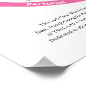 Selbstpflege Radposter in Farbe! Poster (Ecke)