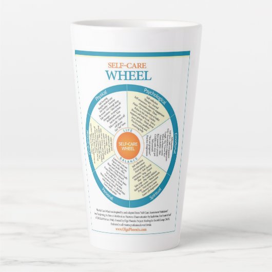 Selbstpflegerad-Latte-Tasse Milchtasse (Vorderseite)