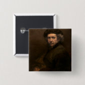 Selbstportrait, 1659 (Öl auf Leinwand) Button (Vorne & Hinten)
