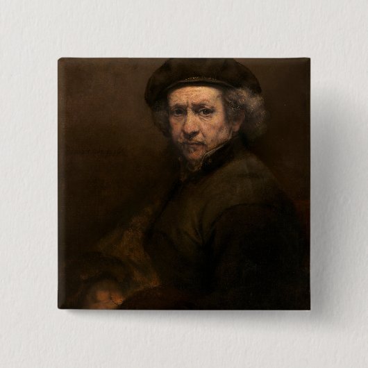 Selbstportrait, 1659 (Öl auf Leinwand) Button (Vorderseite)