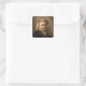 Selbstportrait, 1669 quadratischer aufkleber (Tasche)