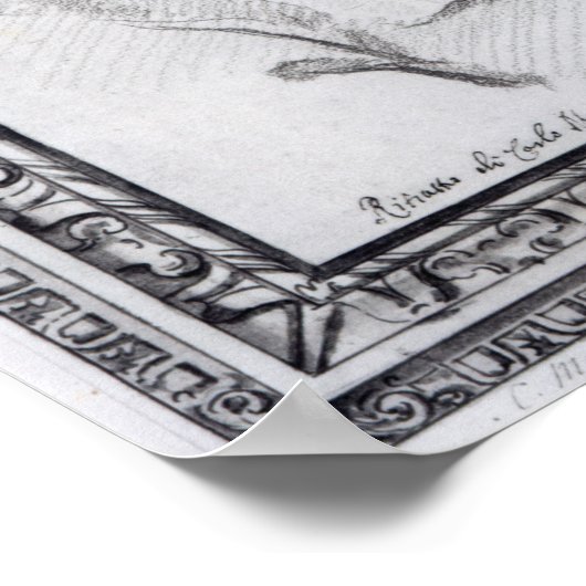 Selbstportrait, 1684 poster (Ecke)